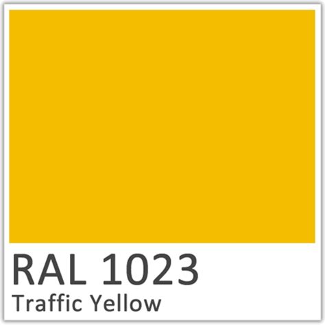 RAL 1023 Traffic Yellow Polyester Flowcoat