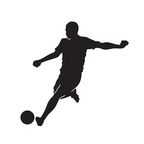 male football athlete. man soccer player vector silhouette 13133357 Vector Art at Vecteezy