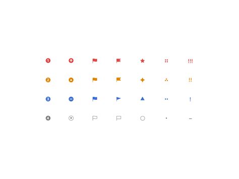 Priority icons exploration by Alex Muench on Dribbble