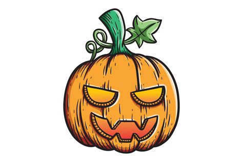 Cute Halloween Pumpkin Drawing Graphic by PadmaSanjaya · Creative Fabrica