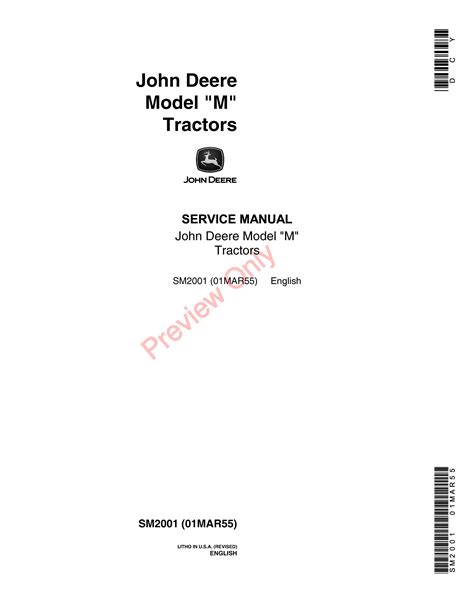 John Deere Model M Tractors Service Manual SM2001 19