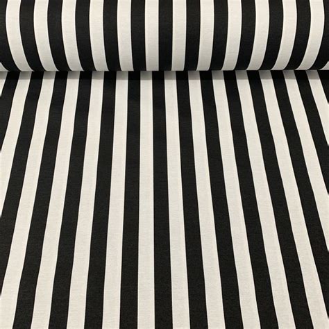 Stripe Upholstery Fabric, Black and White Home Decor Fabric, Cotton ...