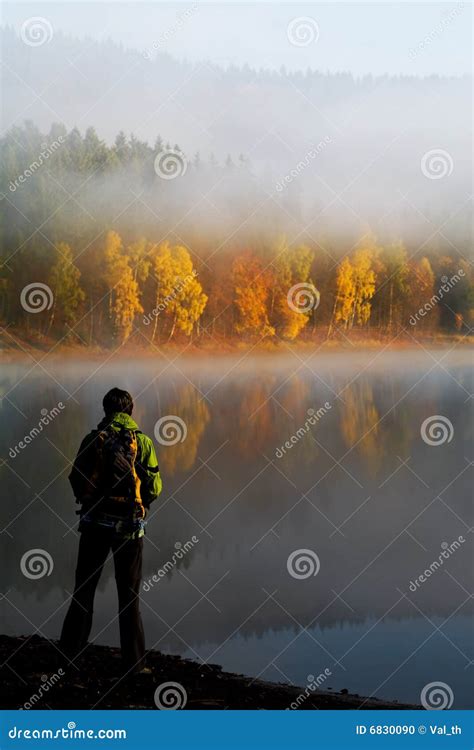 Hiking at lake 1 stock photo. Image of training, mountains - 6830090