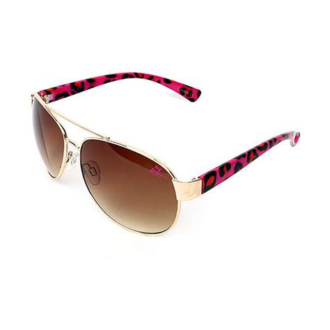 Betsey Johnson Pink Aviator Sunglasses ($12) liked on Polyvore ...