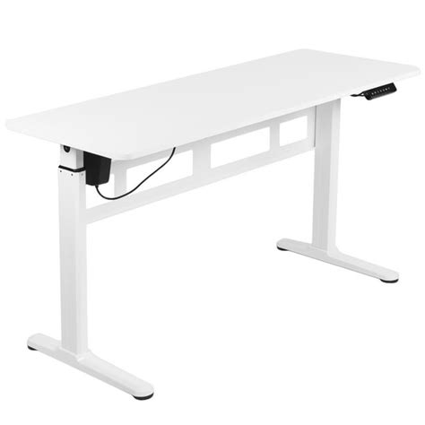 VIVO White 55" x 24" Electric Sit Stand Desk, Ergonomic Standing Height ...