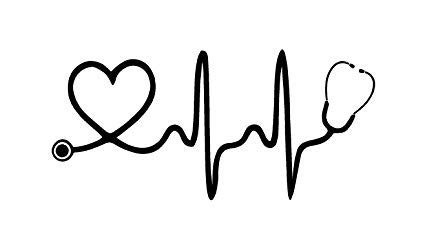 Ekg Heart Stethoscope Nurse Decal