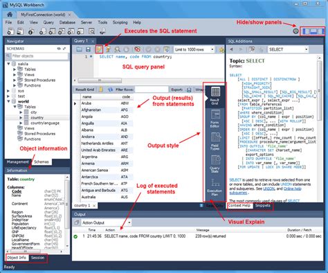 Mysql Workbench Query