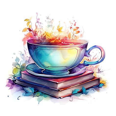 Premium AI Image | beautiful cup of tea watercolor clipart illustration