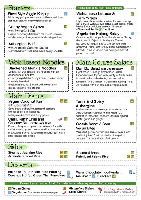 Menu at Banana Tree Chelmsford restaurant, Chelmsford