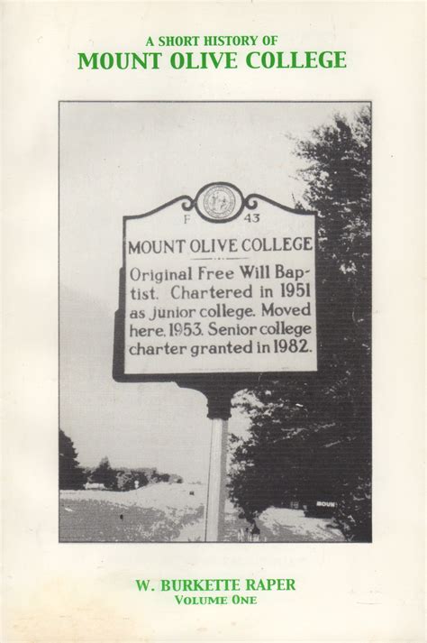 A Short History of Mount Olive College by Brand: Mount Olive College ...