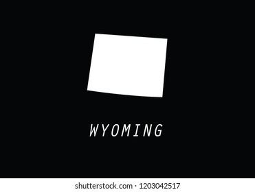 Wyoming Outline Map State Shape Borders Stock Vector (Royalty Free ...