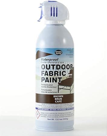 Simply Spray Outdoor Waterproof Fabric Spray Paint 13.3 Oz. Can Brown ...