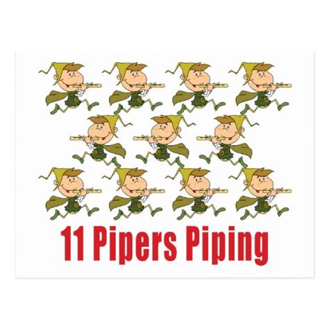 11 Pipers Piping Postcards | Zazzle