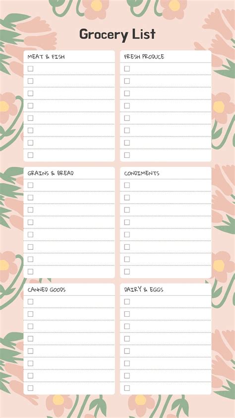 Cute Shopping List Printable