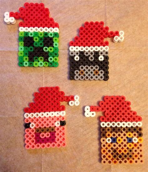 Minecraft Perler Bead Christmas Ornaments | Pinned There, Done That | Pinterest | Beaded ...