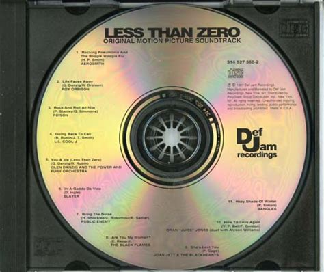 Less Than Zero Soundtrack (1987) - CD Sniper Reference Collection of ...