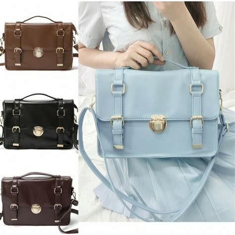 Japanese JK Backpack Shoulder Bag Girl's Handbag Student Book Bag PU ...