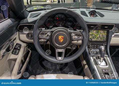 Porsche 911 Carrera Sports Car Interior Dashboard Editorial Image - Image of automotive, design ...