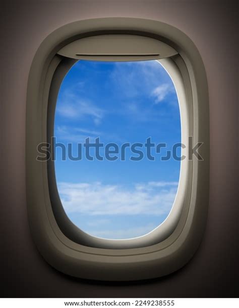 Blue Sky Outside Window Plane Gray Stock Illustration 2249238555 | Shutterstock