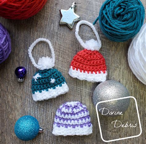 Winter Beanie Ornament Crochet Pattern by Divine Debris