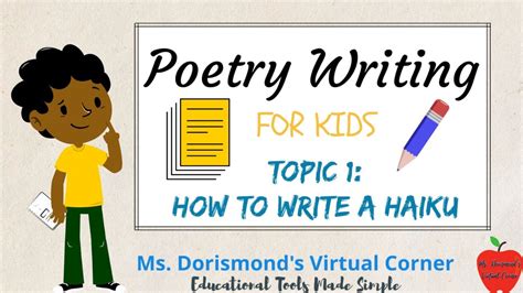 ️ How to Write a Haiku Poem | Poetry Writing for Kids and Beginners ...