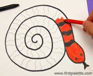Paper Spiral Snake craft - 2013 year of the snake | Snake crafts, Crafts, Arts and crafts for kids
