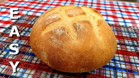 Easy Homemade Round Loaf of Bread - Boule - Cob - YouTube