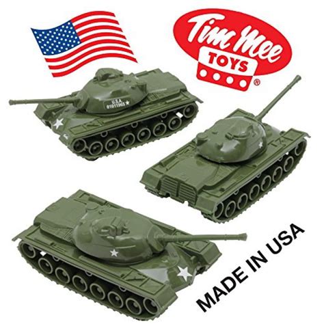 TimMee Toy TANKS for Plastic Army Men: Green WW2 3pc - Made in USA - Walmart.com - Walmart.com