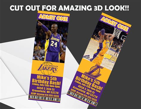 Lakers Ticket Template