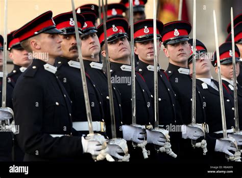 Sandhurst officer cadets at The Sovereign's Parade at Royal Military ...