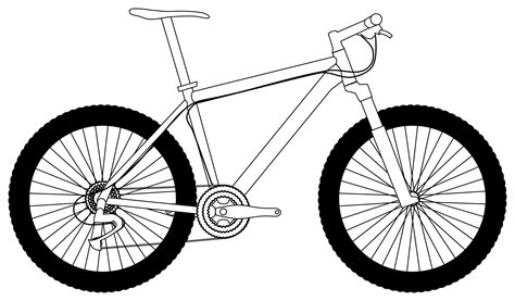 simple mountain bike drawing - Clip Art Library