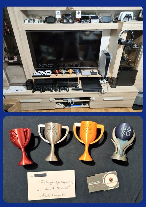 Just got these beautiful Playstation Trophys for my setup... : r/4PlayerS