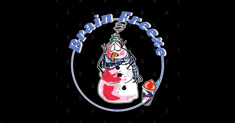 Brain Freeze Slushie Snowman - Brain Freeze Snowman - Sticker | TeePublic