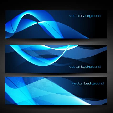 vector blue abstract banner set 1 219223 Vector Art at Vecteezy