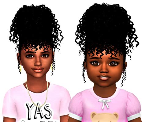 Ebonix | Bianca | 16k Followers Gift Pt.2 | Sims hair, Toddler hair sims 4, Sims 4 curly hair