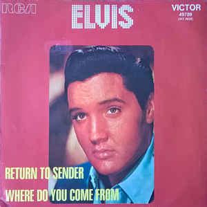 Elvis Presley – Return To Sender (1971, Vinyl) - Discogs