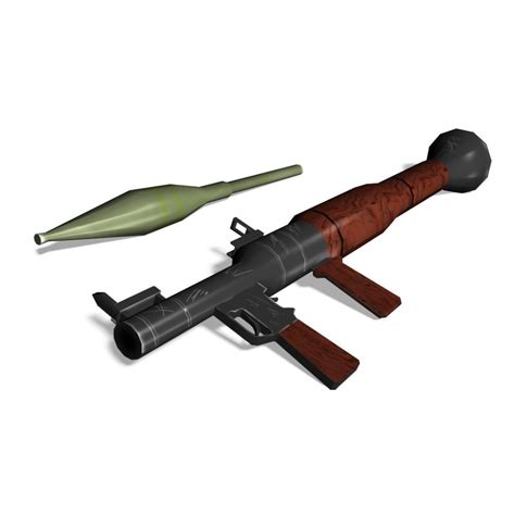 3d model rpg-7 rocket launcher