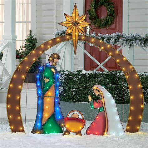 Outdoor Christmas Lighted Nativity Scenes