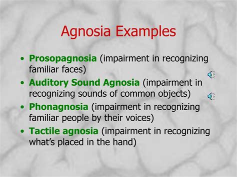 PPT - Agnosia and Perceptual Disturbances March 27, 2006 PowerPoint Presentation - ID:6209476