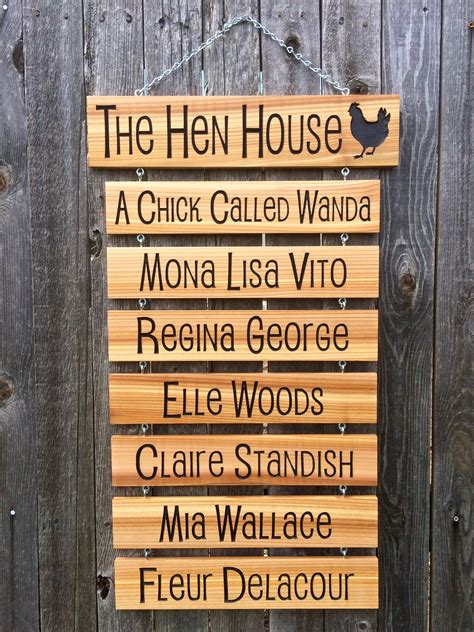 Buy Custom The Hen House Chicken Name Sign, made to order from Real Wood Signs | CustomMade.com