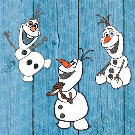 Frozen Olaf Snowman SVG PNG DXF Cut Files