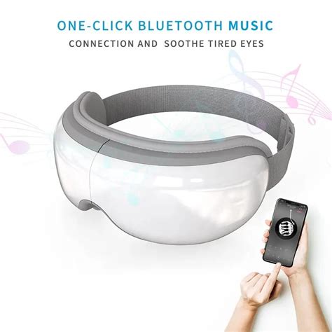 Aparat de Masaj pentru Ochi ZEN-EYE 5 Moduri, 3 Intensitati, Muzica Ambientala, Bluetooth ...