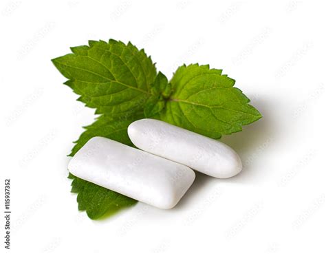 chewing gum with mint isolated on white background. Stock Photo | Adobe ...