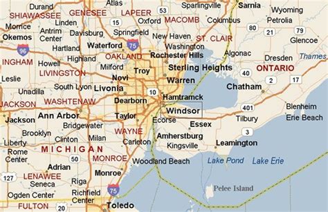 Windsor, Ontario area map & More