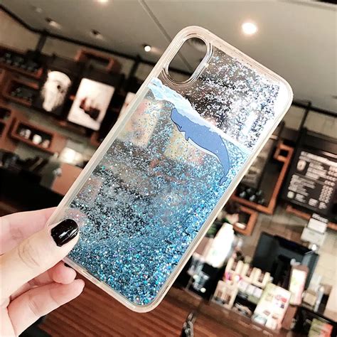 Aliexpress.com : Buy Liquid Phone Case For iPhone X XS Max XR Case Glitter Sequin Blue Hard PC ...