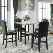 5-piece Counter Height Dining Table Set, Farmhouse Dining Room Table ...