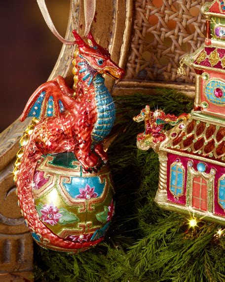 Jay Strongwater Dragon Christmas Ornament