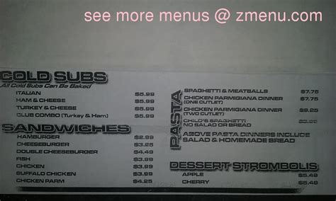 Menu at Bubbas Pizza pizzeria, Saxton