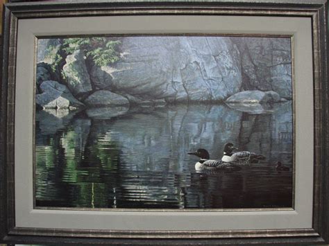 Art Country Canada - ROBERT BATEMAN Northern Reflections Loon Family Limited edition Lithograph ...