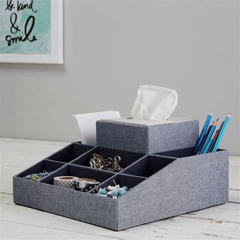 Eight Compartment Fabric Organizer With Tissue - Chambray - Sale ...